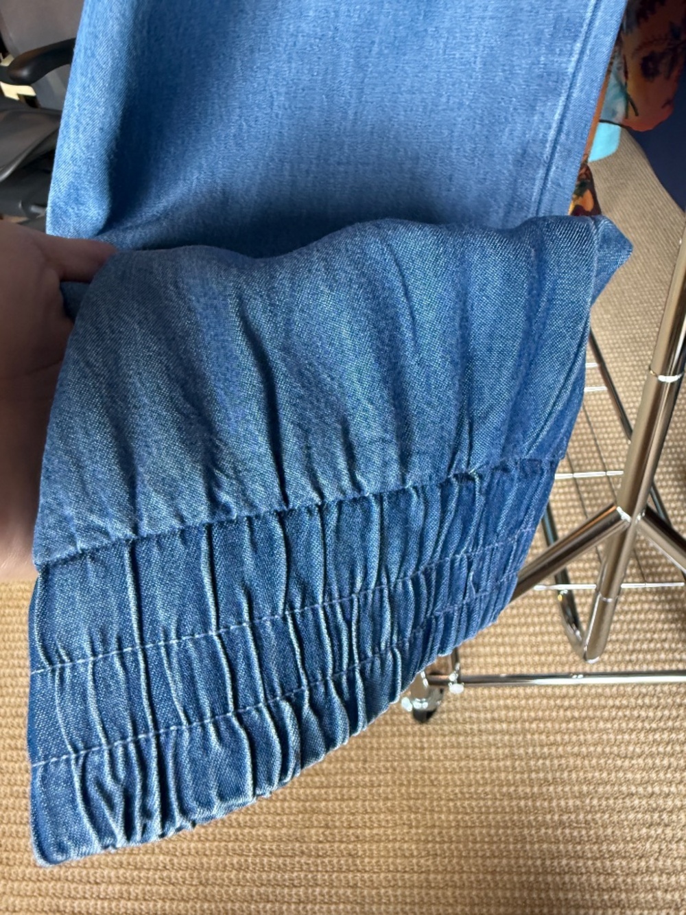 Splendid Chambray Denim Jogger Pants - Size Medium - Picture 4 of 5